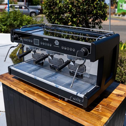 Brand New Gaggia La Vetro PRO – 3 Group – Tall Cup – Black - Australia - Di Pacci
