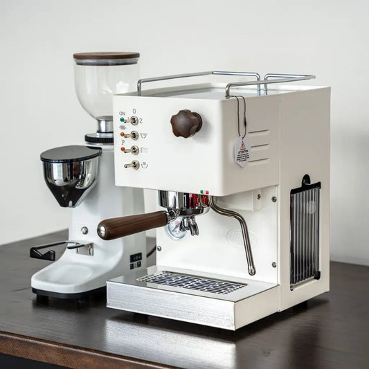 Brand New QuickMill Pippa & Piccola Coffee Machine & Grinder Package (White) - Australia - Di Pacci