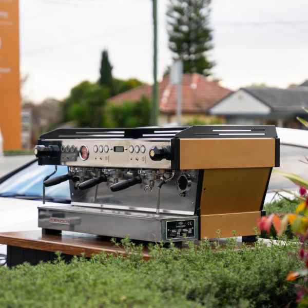 Immaculate Late Model Burnt Orange 3 Group La Marzocco PB