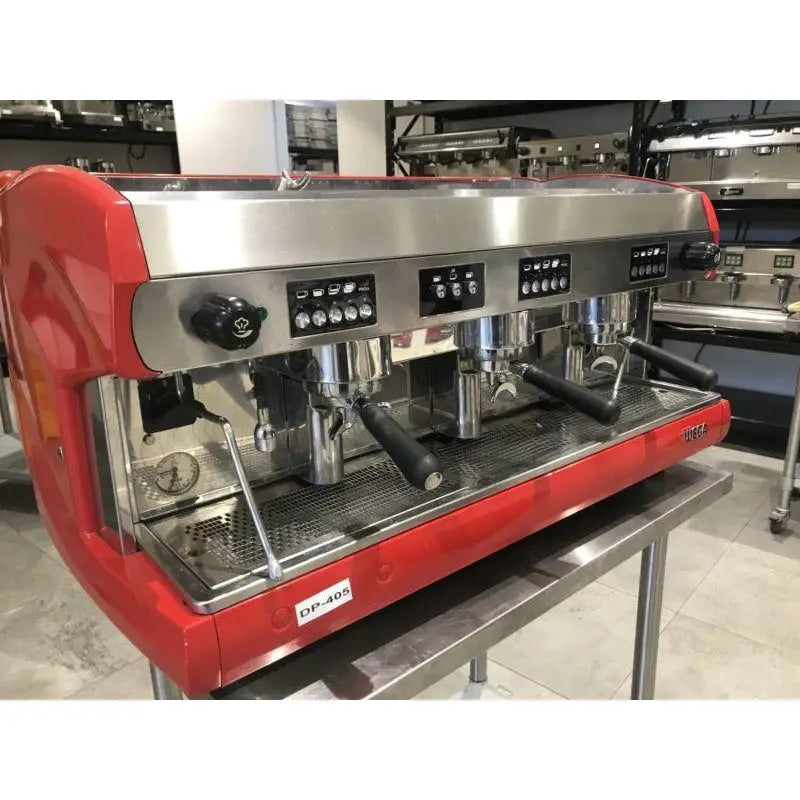 Cheap Red 3 Group Wega Polaris Commercial Coffee Machine -