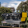Clean Custom Yellow La Marzocco Linea AV Commercial Coffee