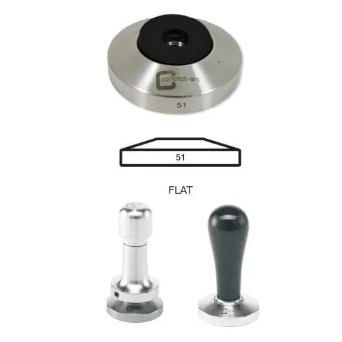 Concept Art Coffee Tamper Base 51mm Stainless Flat -