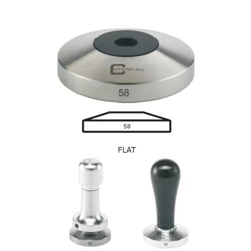 Concept Art Coffee Tamper Base 58mm Stainless Flat -
