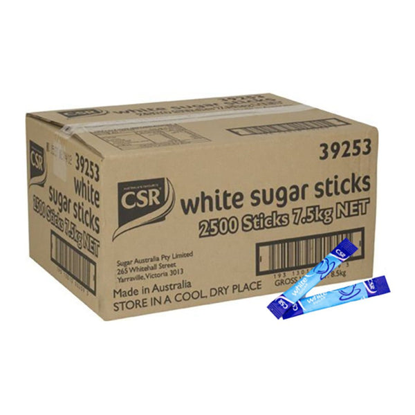 CSR WHITE SUGAR STICKS 3GM BOX 2500 - Australia - Di Pacci