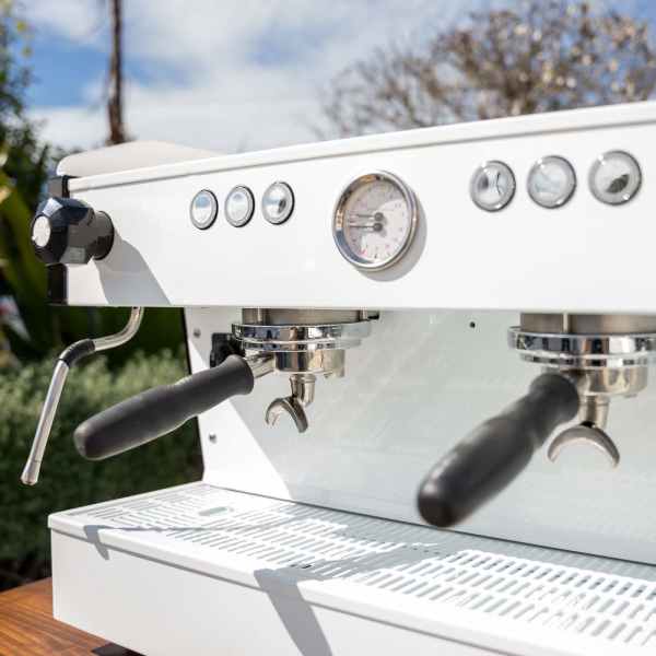 Custom As New 3 Group La Marzocco PB In Gloss White - Australia - Di Pacci