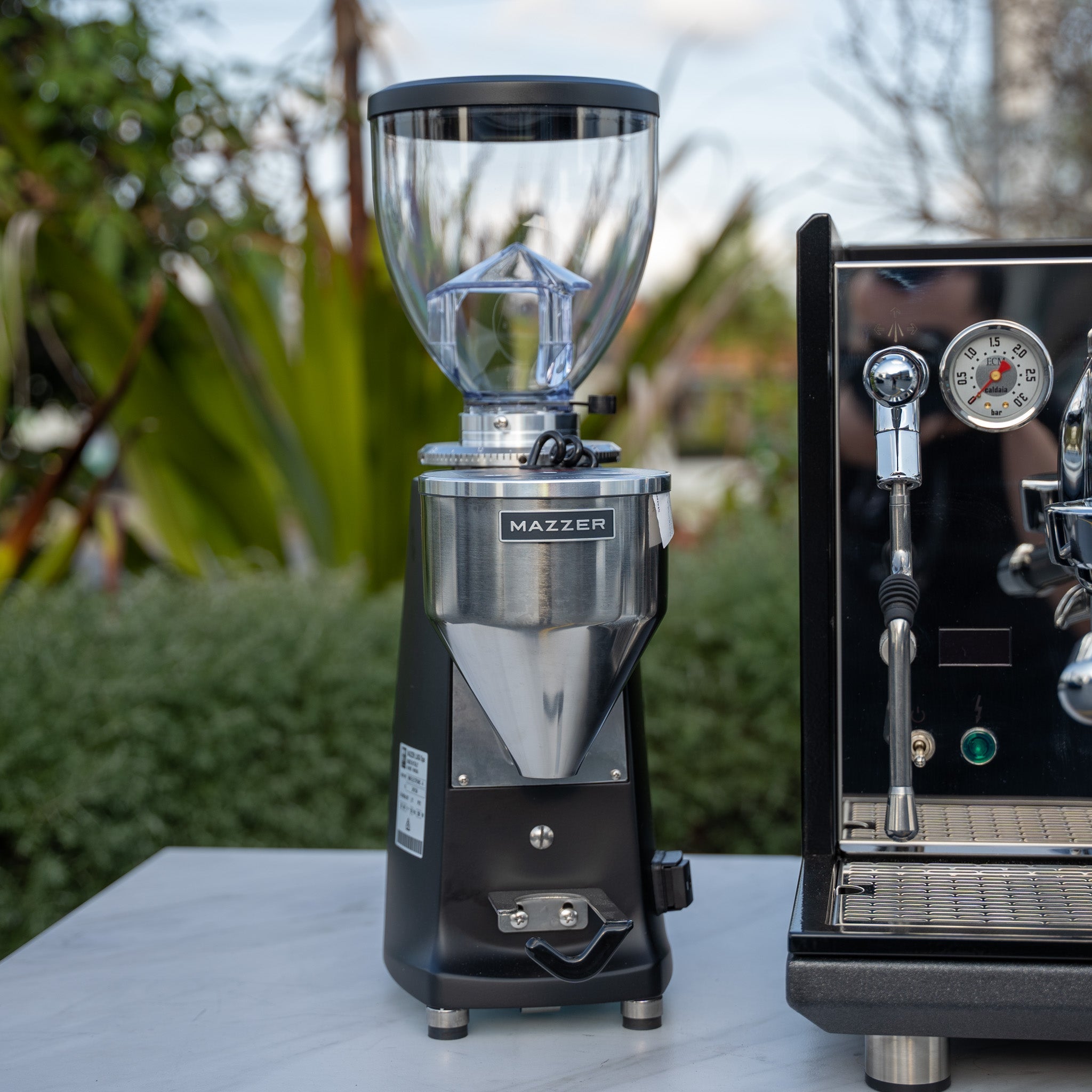 Custom Black ECM Syncronika II Coffee Machine & Mazzer Electronic A Grinder Package - Australia - Di Pacci