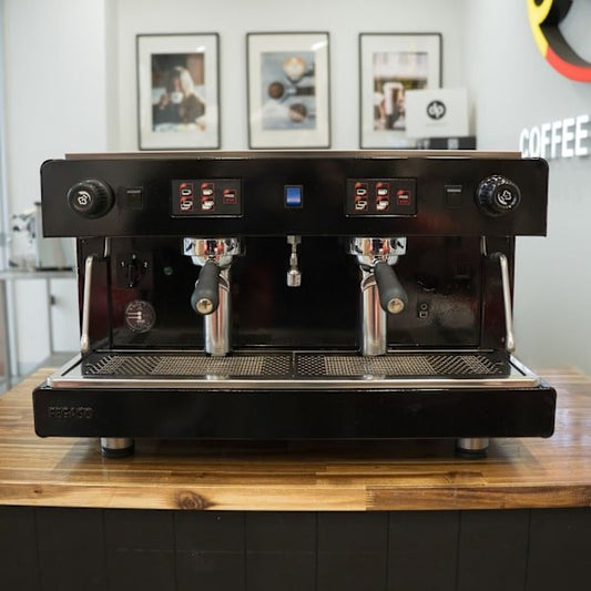 Custom Black Pre - Owned Wega Pegaso 2 Group Tall Cup Espresso Machine - Australia - Di Pacci