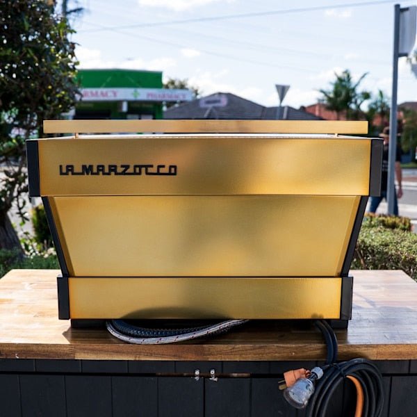 Custom Gold La Marzocco Linea PB 2 Group Low Volume - Australia - Di Pacci