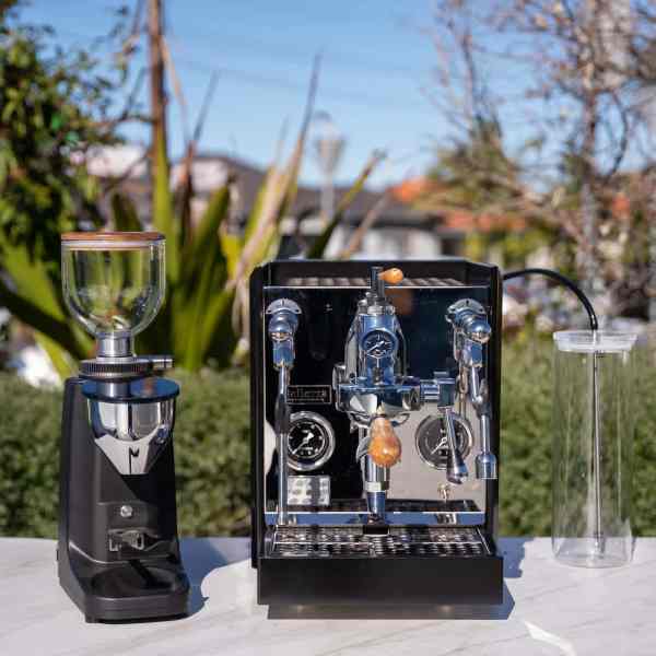 On Demand Electric Coffee Grinder & Dual Boiler Coffee Machine Package