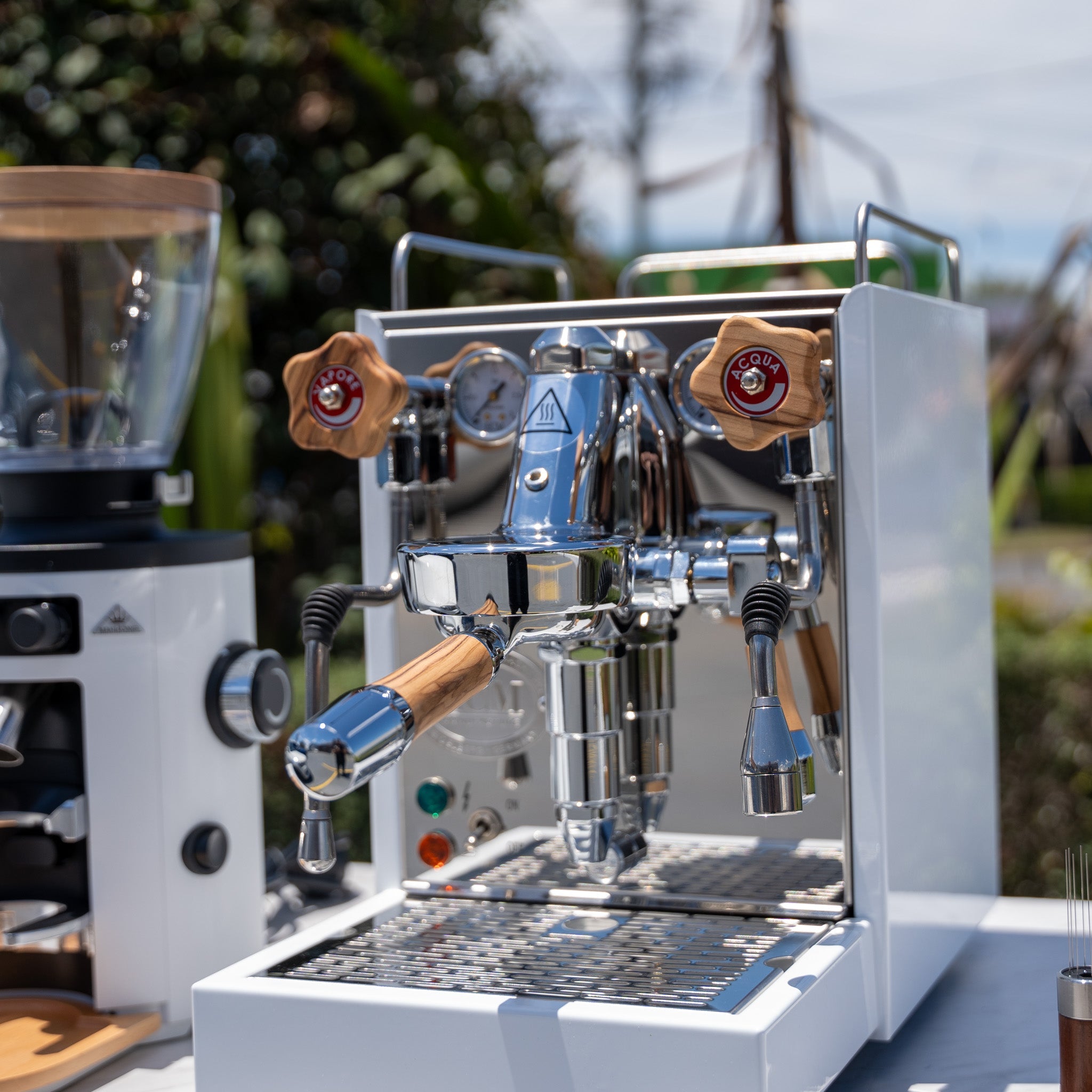 ECM Mechanika VI Slim White Package + Mahlkonig X54 Grinder & Mahlkonig Accessories - Australia - Di Pacci