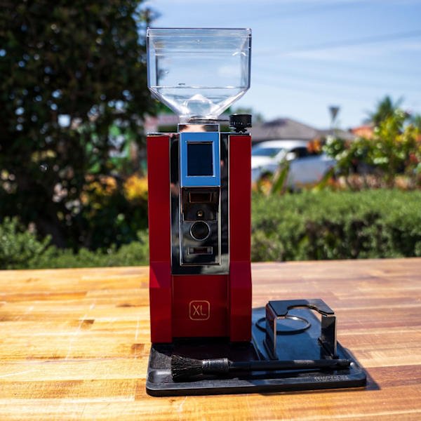 Ex - Demo Eureka XL Coffee Grinder – Red | Rubber Mat Kit | As New - Australia - Di Pacci