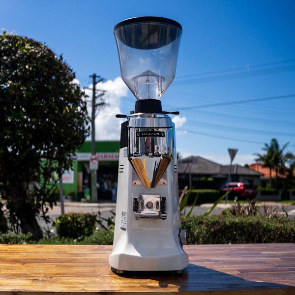 Ex Demo Mazzer Robur S Electronic In White - Australia - Di Pacci