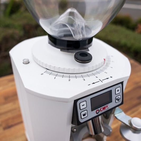 Ex Demo White Dip Dk68 Electric Coffee Grinder - Australia - Di Pacci