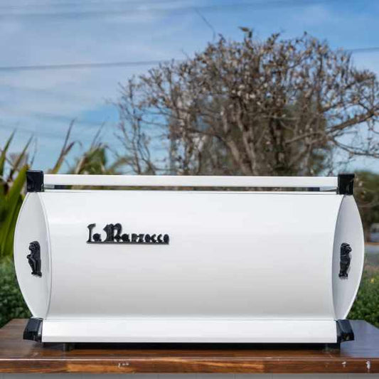 Fully Serviced 3 Group La Marzocco GB5 In Gloss White Coffee Machine - Australia - Di Pacci