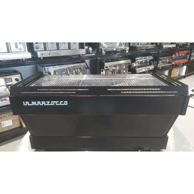 Immaculate Black 3 Group La Marzocco PB Commercial Coffee