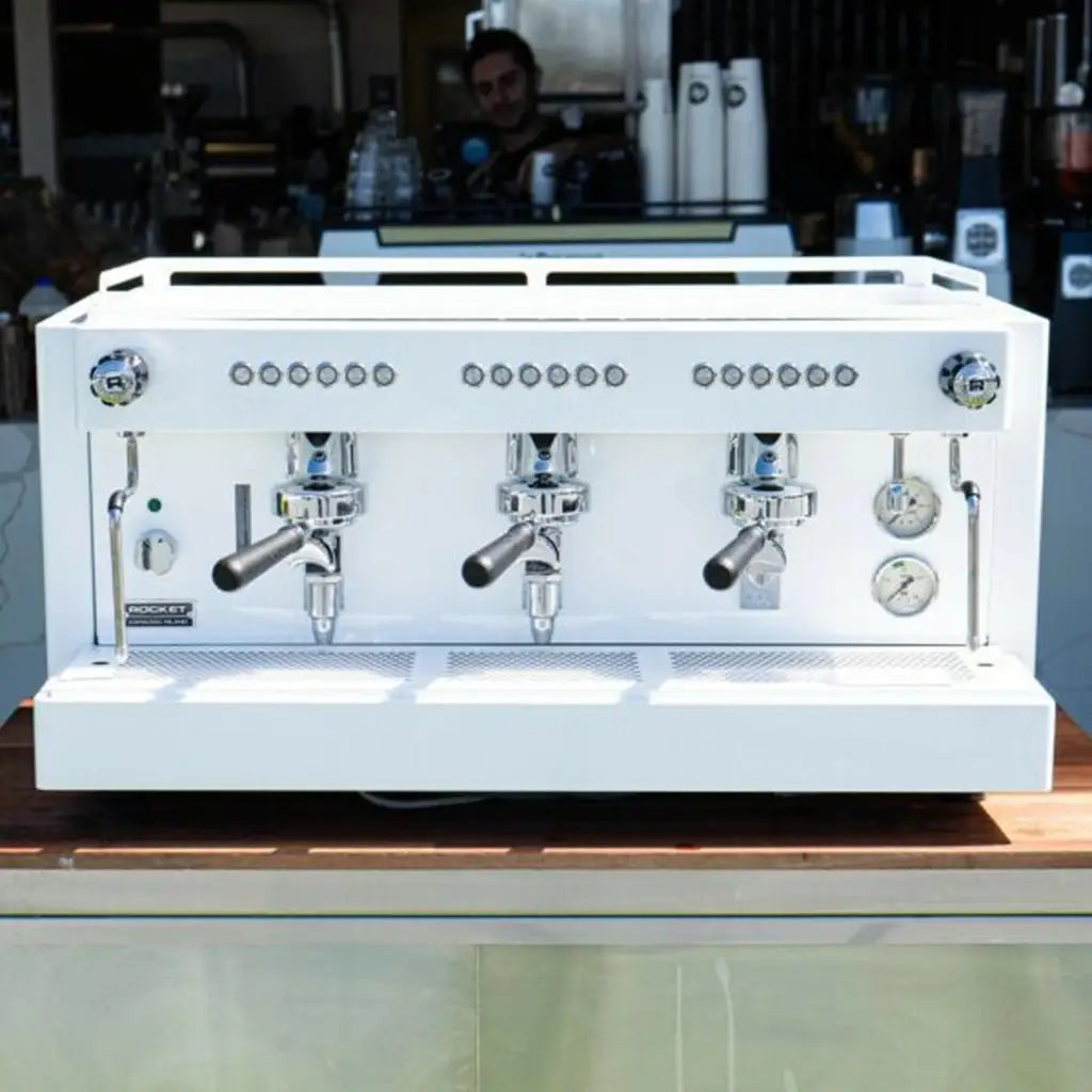 Immaculate Custom 3 Group Rocket Commercial Coffee Machine