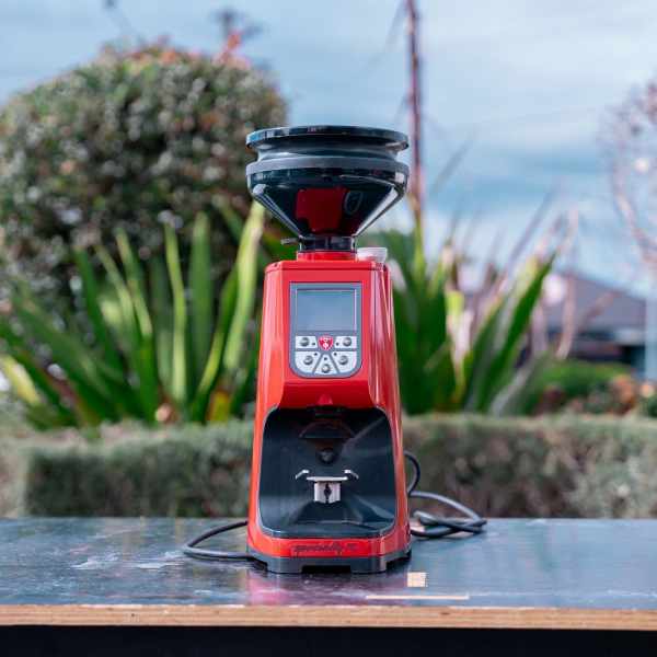 Immaculate Pre Owned Eureka Specialita 75 With Smoke Pump SD Hopper - Australia - Di Pacci