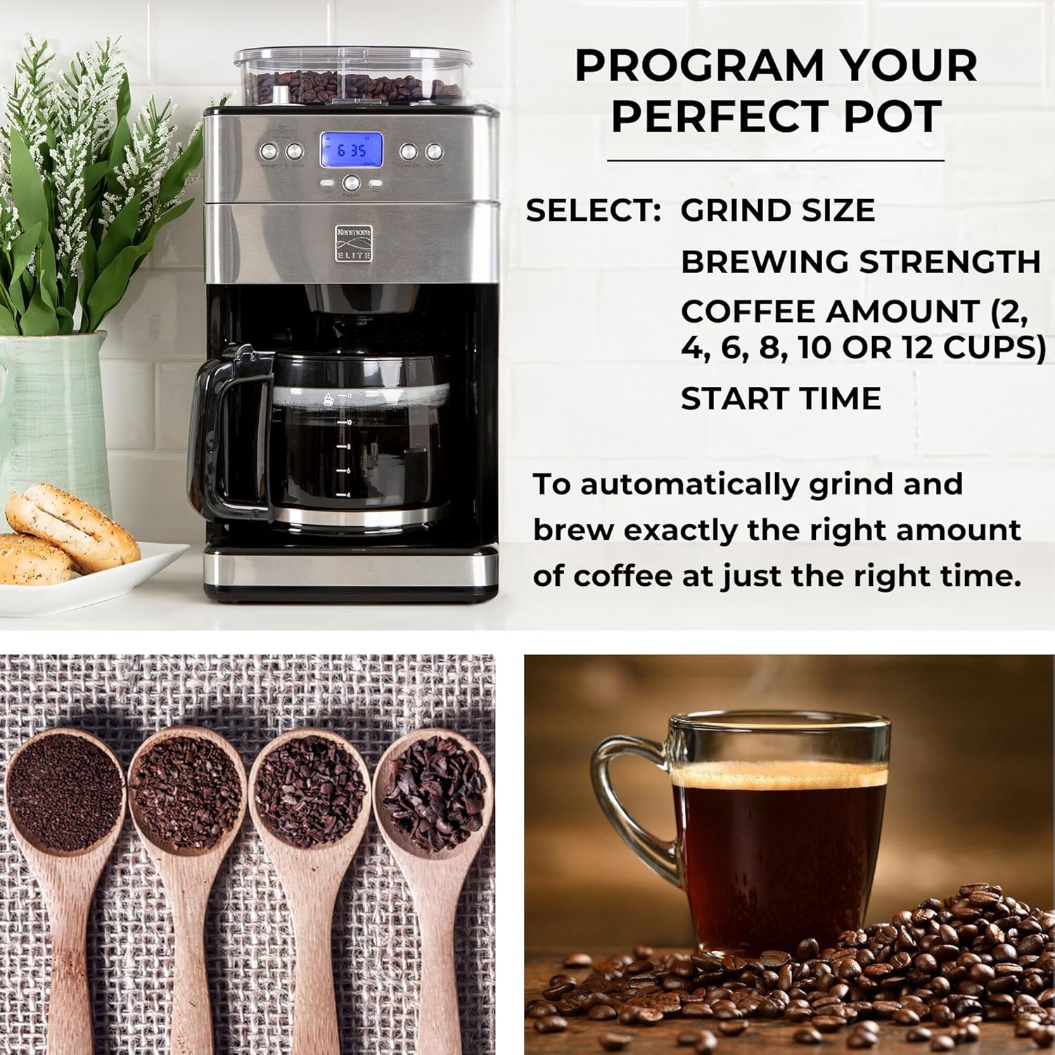 Kenmore Elite Grind & Brew Drip Coffee Maker With Burr Grinder - Australia - Di Pacci