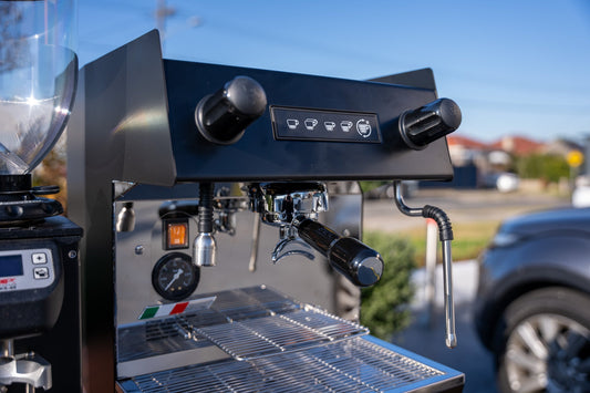 La Carimali Nimble 1 Group Black Coffee Machine, Dip DKS - 65 Grinder & Accessories Package - Australia - Di Pacci