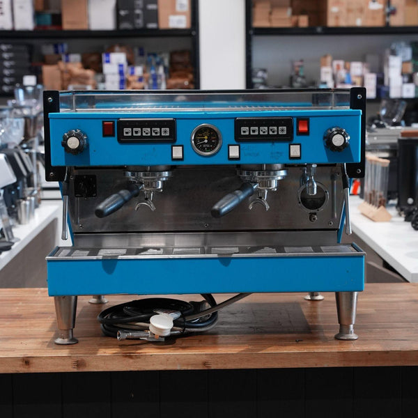 Pre-Loved La Marzocco Linea AV 2 Group Ocean Blue Tall Feet