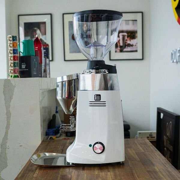 Mazzer Robur S Electric Coffee Grinder – White – Pre - Loved Coffee Grinder - Australia - Di Pacci