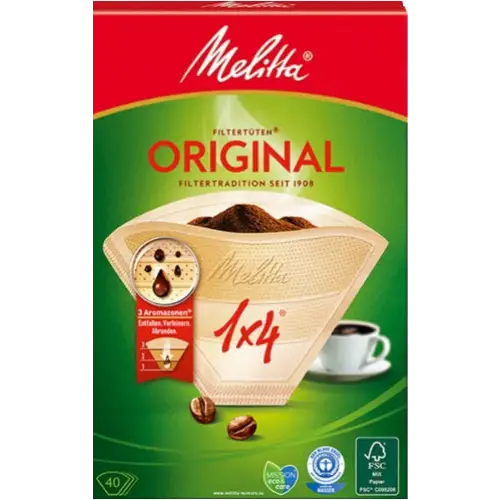 Melitta Paper Filters 1x4 - 40’s pack - ALL