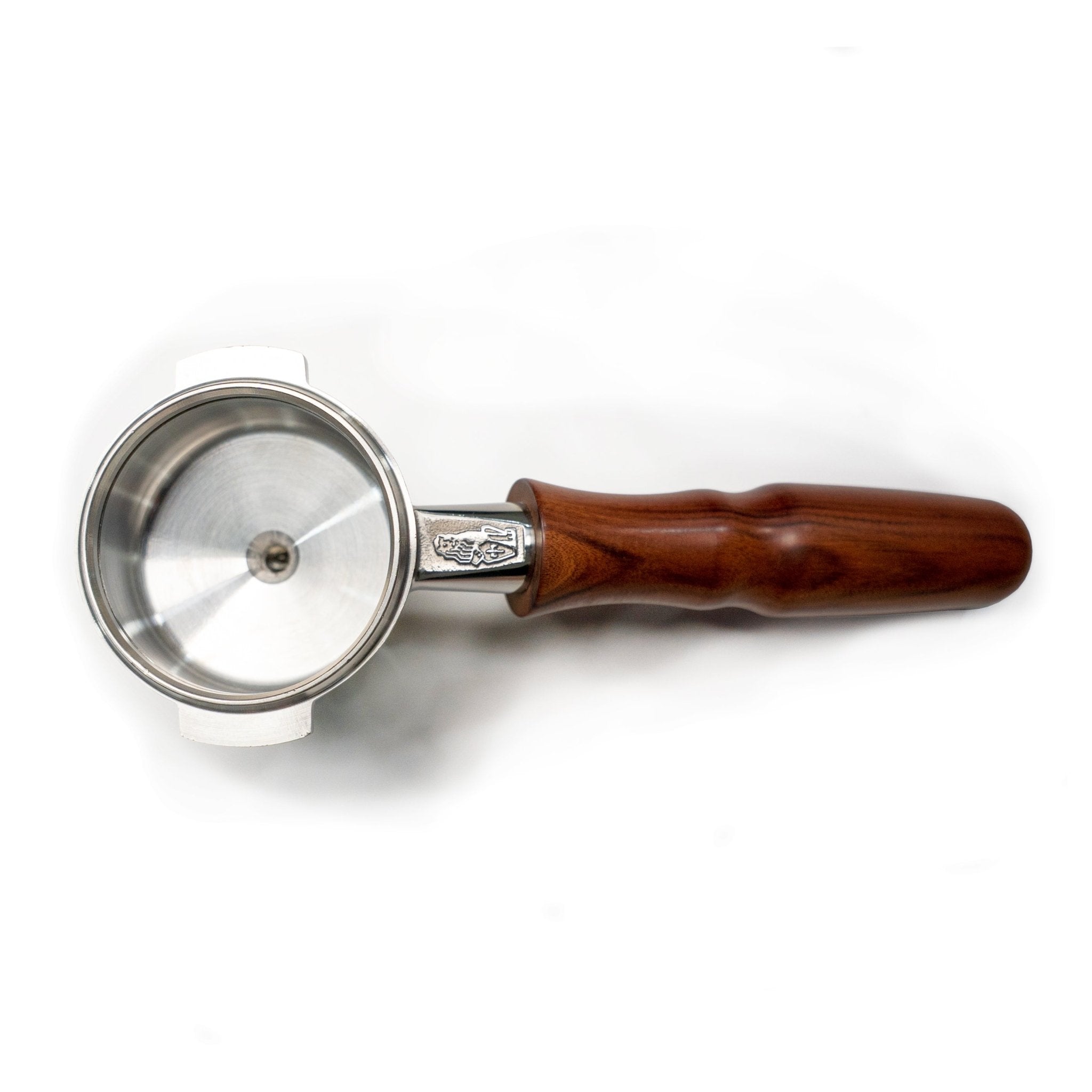 Pesado Double Spout Portafilter - Wooden Handle - Australia - Di Pacci