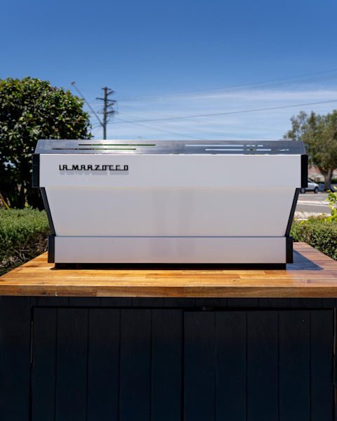 Pre Loved 3 Group Custom White La Marzocco PB In White - Australia - Di Pacci