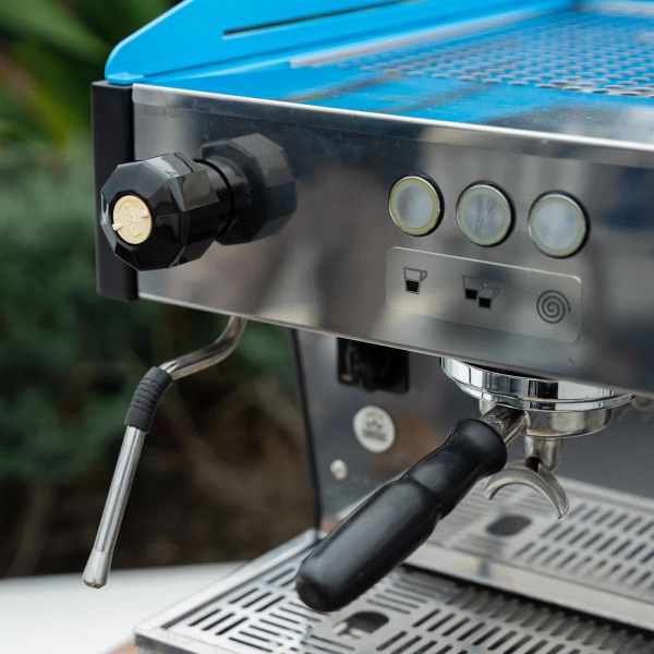Pre Loved Aqua Blue 3 Group La Marzocco PB Commercial Coffee Machine - Australia - Di Pacci