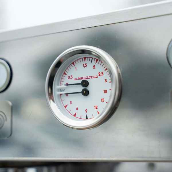 Pre Loved Aqua Blue 3 Group La Marzocco PB Commercial Coffee Machine - Australia - Di Pacci