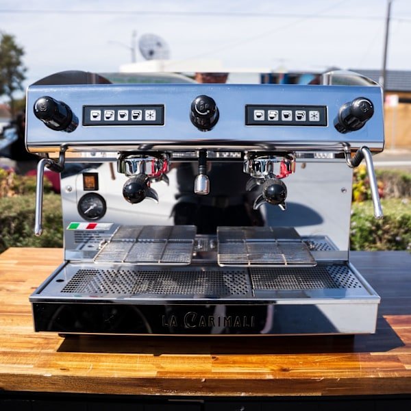 Pre Loved Carimali Pratica 2 group tall cup 15 amp coffee machine - Australia - Di Pacci