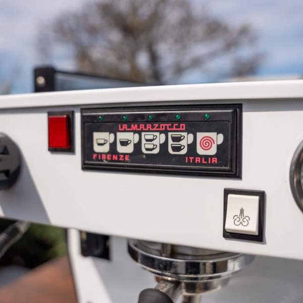 Pre Loved Custom Gloss White 2 Group La Marzocco Linea Coffee Machine - Australia - Di Pacci