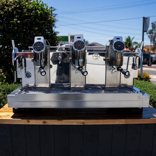 Pre - Loved Custom XLVI STH - 9 3 Group Multi Boiler Coffee Machine – Green - Australia - Di Pacci