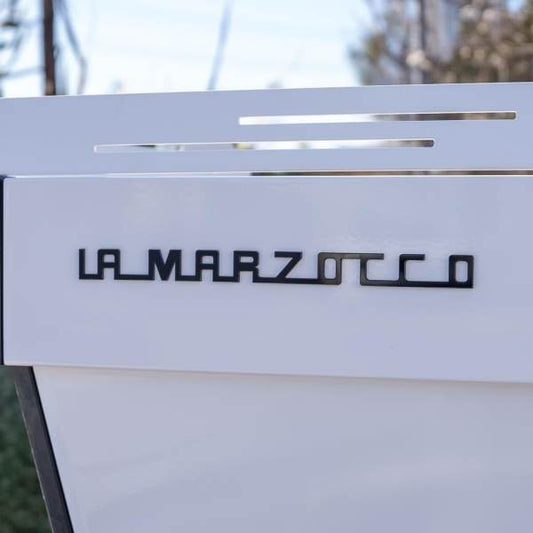 Pre Loved La Marzocco Pb 2 Group In Gloss White Coffee Machine - Australia - Di Pacci