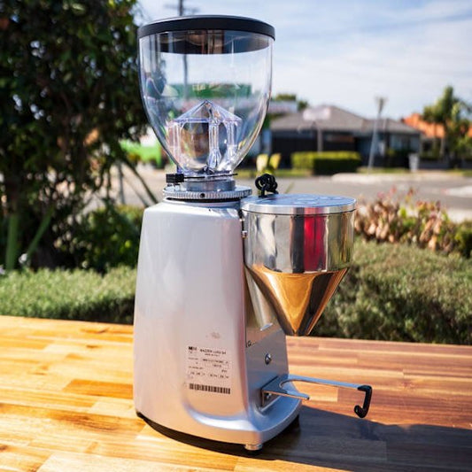 Pre Loved Mazzer Mini E Mod A In Silver Coffee Grinder - Australia - Di Pacci