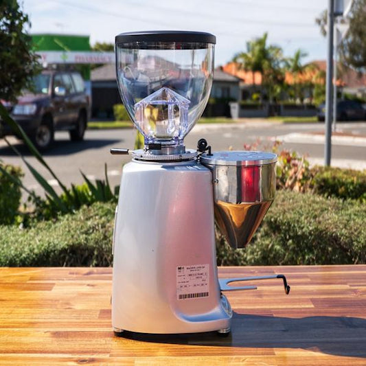 Pre Loved Mazzer Mini E Mod A In Silver Coffee Grinder - Australia - Di Pacci