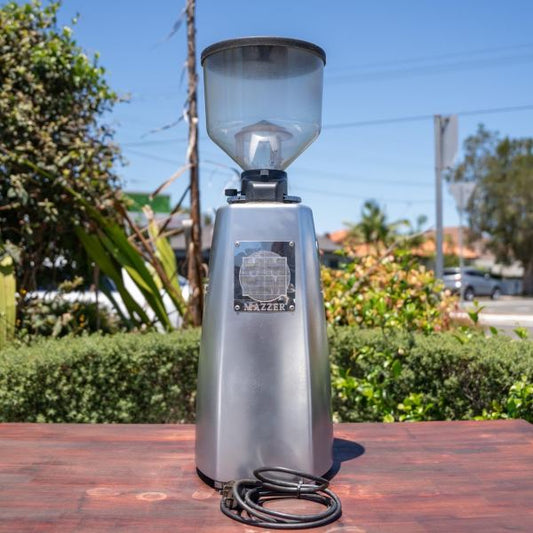 Pre Loved Mazzer Robur Electronic Grinder In Silver - Australia - Di Pacci