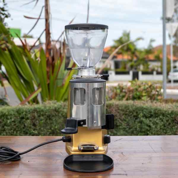 Pre Loved Mazzer Super Jolly Automatic In Gold Espresso Grinder - Australia - Di Pacci