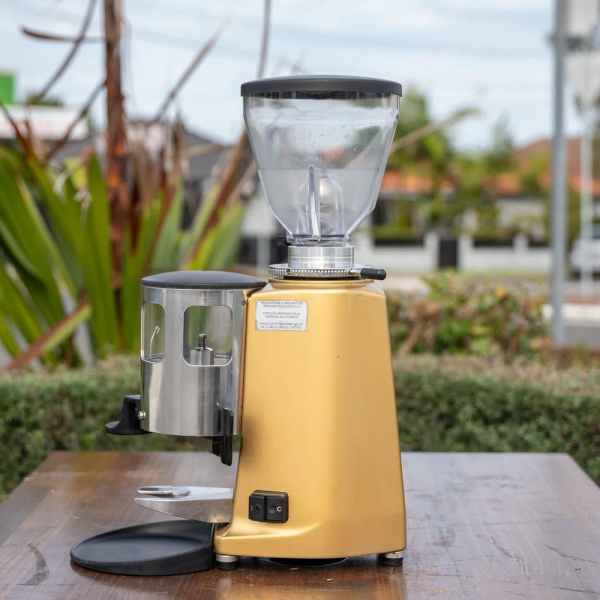 Pre Loved Mazzer Super Jolly Automatic In Gold Espresso Grinder - Australia - Di Pacci