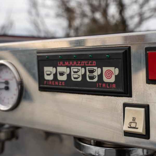 Pre Loved Red 3 Group La Marzocco Linea AV Commercial Coffee Machine - Australia - Di Pacci