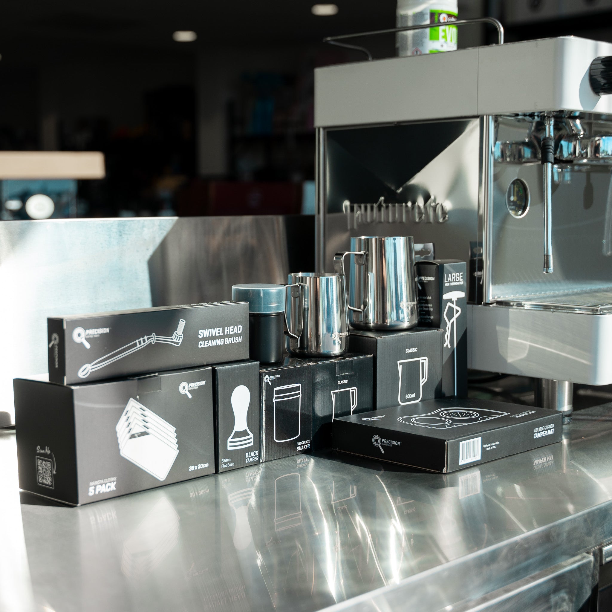 PRECISION LARGE LOCKABLE COFFEE CART PACKAGE WITH FUTURETE HORIZONT & DIP DS - 68 - Australia - Di Pacci