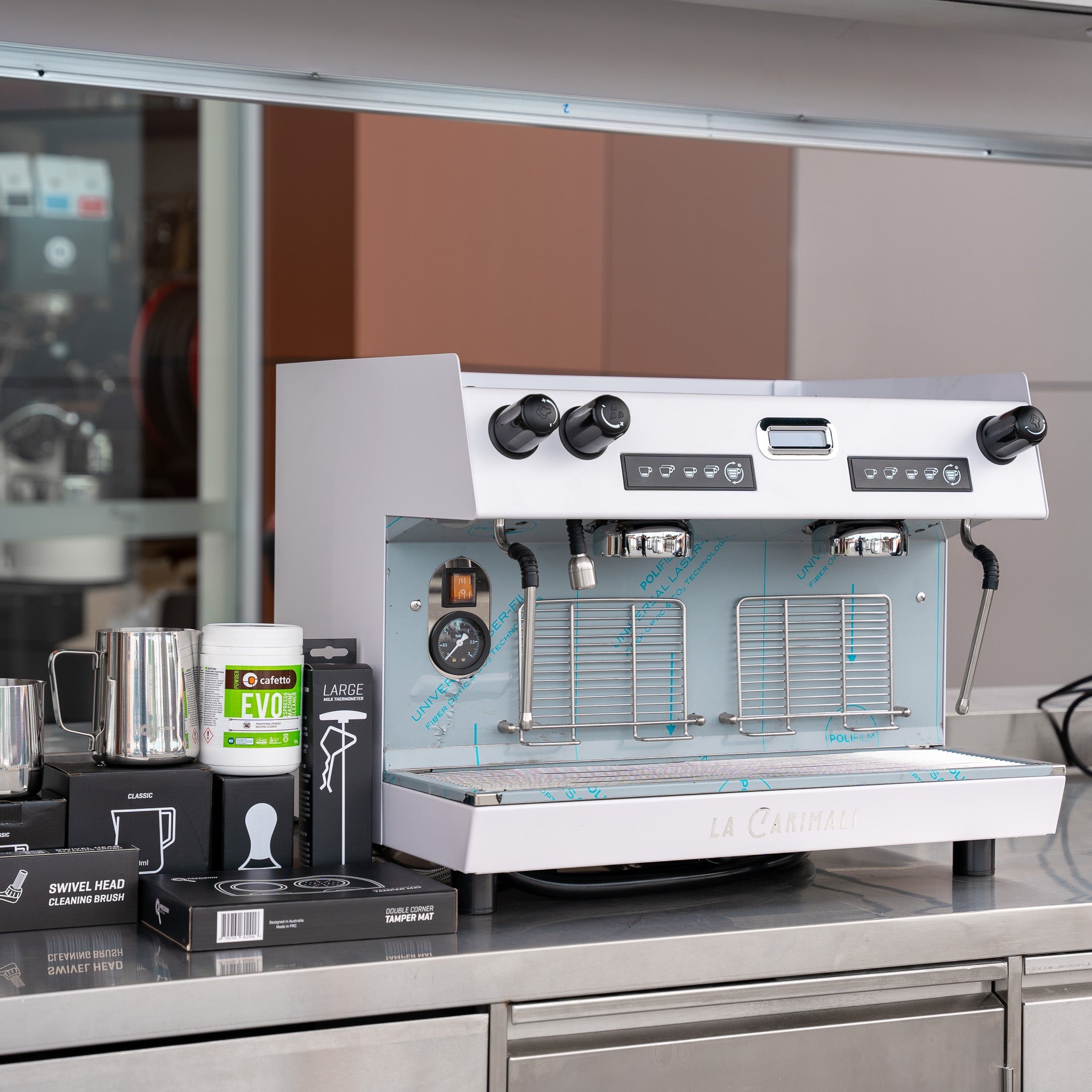 PRECISION LARGE LOCKABLE COFFEE CART PACKAGE WITH LA CARIMALI NIMBLE & DIP DS - 68 - Australia - Di Pacci