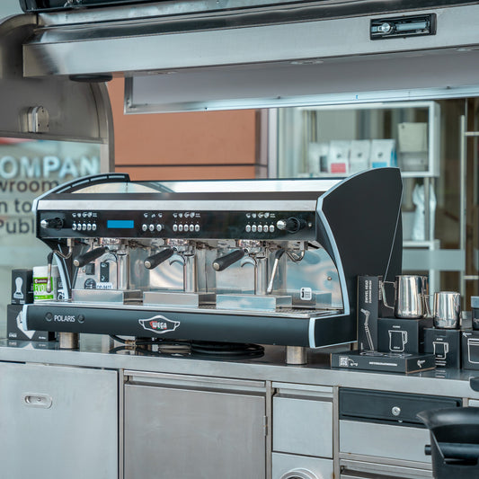 PRECISION LARGE LOCKABLE COFFEE CART PACKAGE WITH WEGA POLARIS TRON 3 GROUP DIP DKS - 65 - Australia - Di Pacci