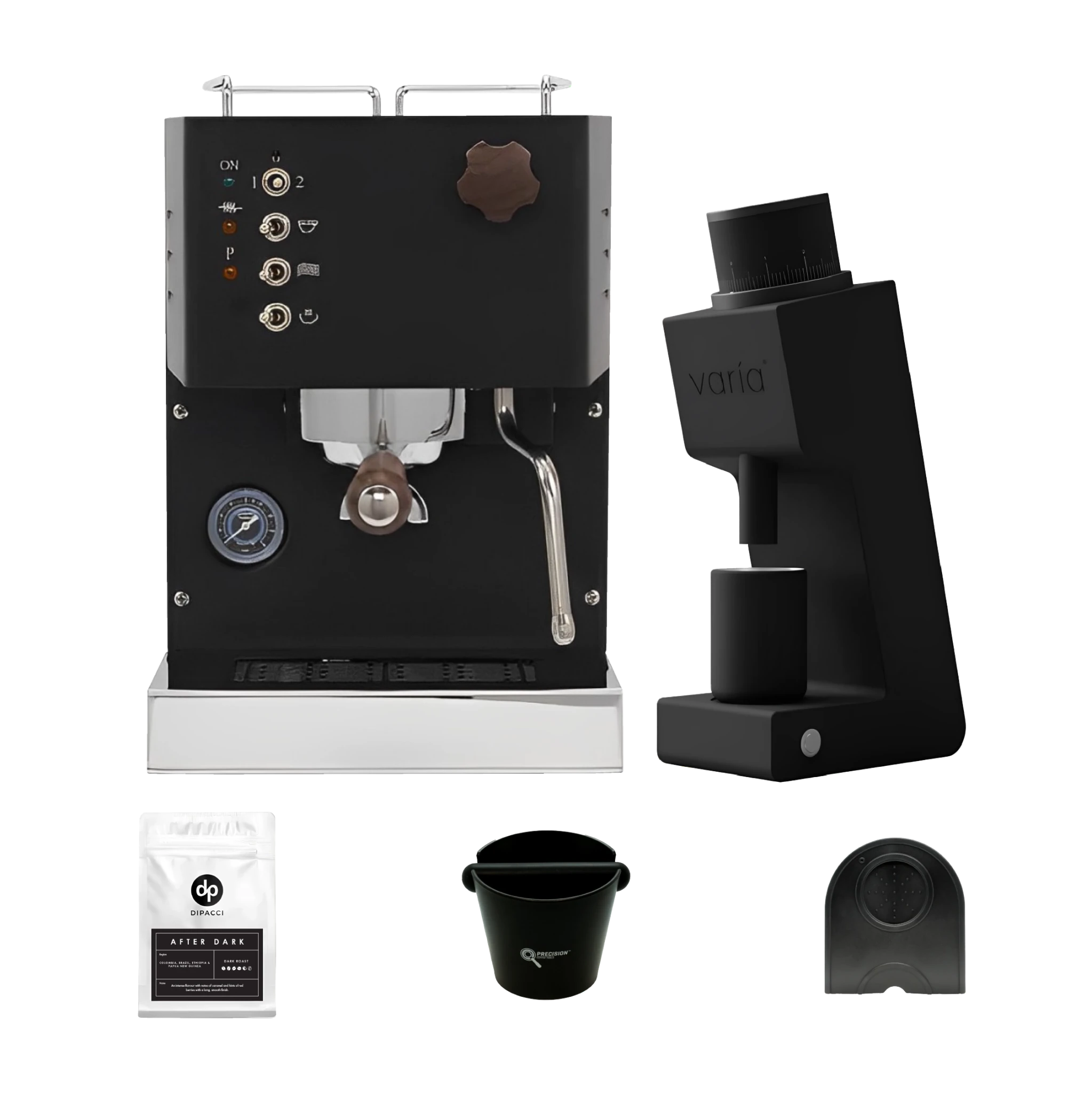 Quick Mill Pippa + Varia VS3 Coffee Grinder Gen 2 + 250g After Dark Blend + Precision Accessories - Australia - Di Pacci