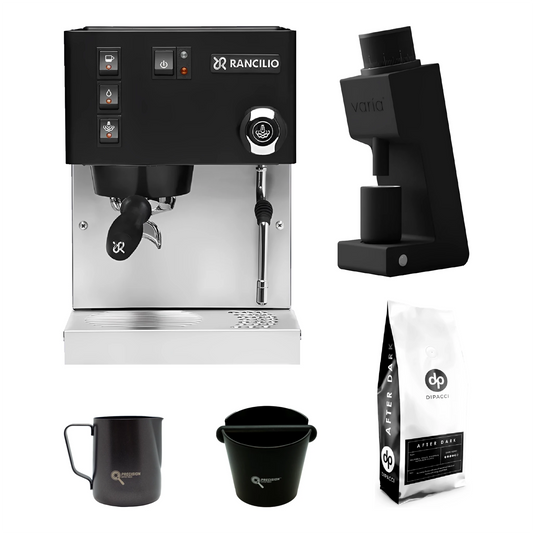 Rancilio Silvia 2025 V6 + Varia VS3 Coffee Grinder Gen 2 + 1kg After Dark Blend + Precision Accessories - Australia - Di Pacci