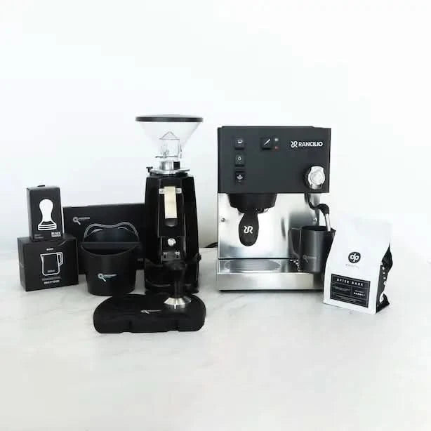 Rancilio Silvia Black V6 & Precision GSP Black Grinder Rancilio Silvia Black V6 & Precision GSP Black Grinder