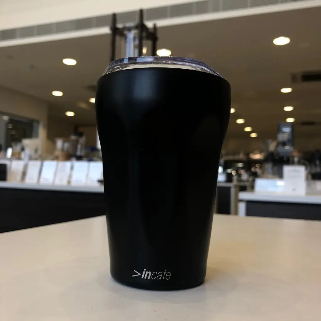 Reusable Stainless Steel Thermal Cup - Black - ALL