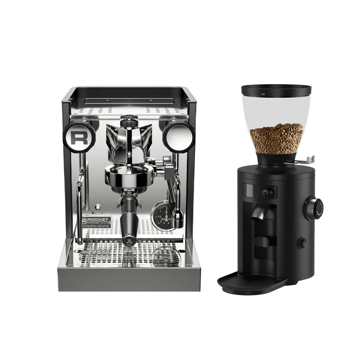 Rocket Appartamento TCA Black Coffee Machine & Black Mahlkonig x54 Bundle (Includes Free Precision Starter Pack & 250g Elements Blend) - Australia - Di Pacci