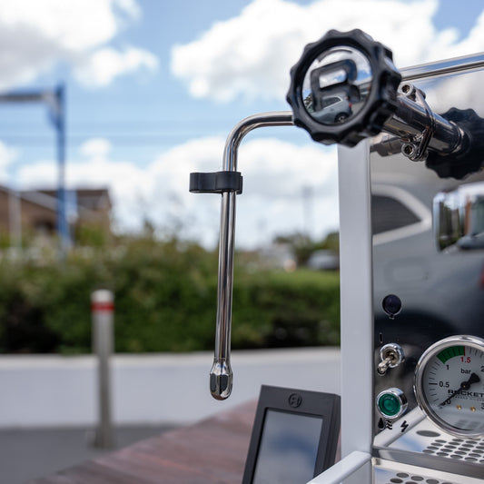 Rocket R Cinquantotto (R58) Coffee Machine +Mazzer Mini Mod A Grinder Package In White - Australia - Di Pacci