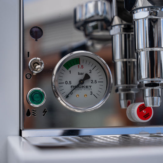 Rocket R Cinquantotto (R58) Coffee Machine +Mazzer Mini Mod A Grinder Package In White - Australia - Di Pacci